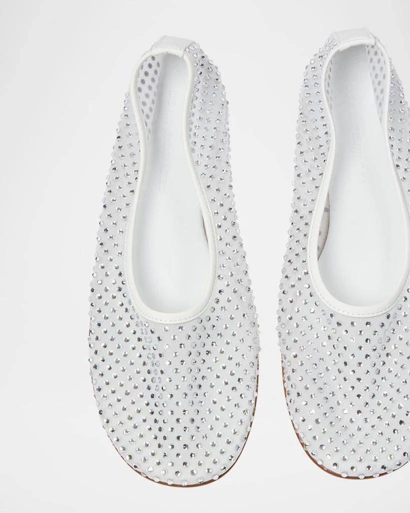 Dear Frances Balla Crystal Mesh Ballerina Flats 3