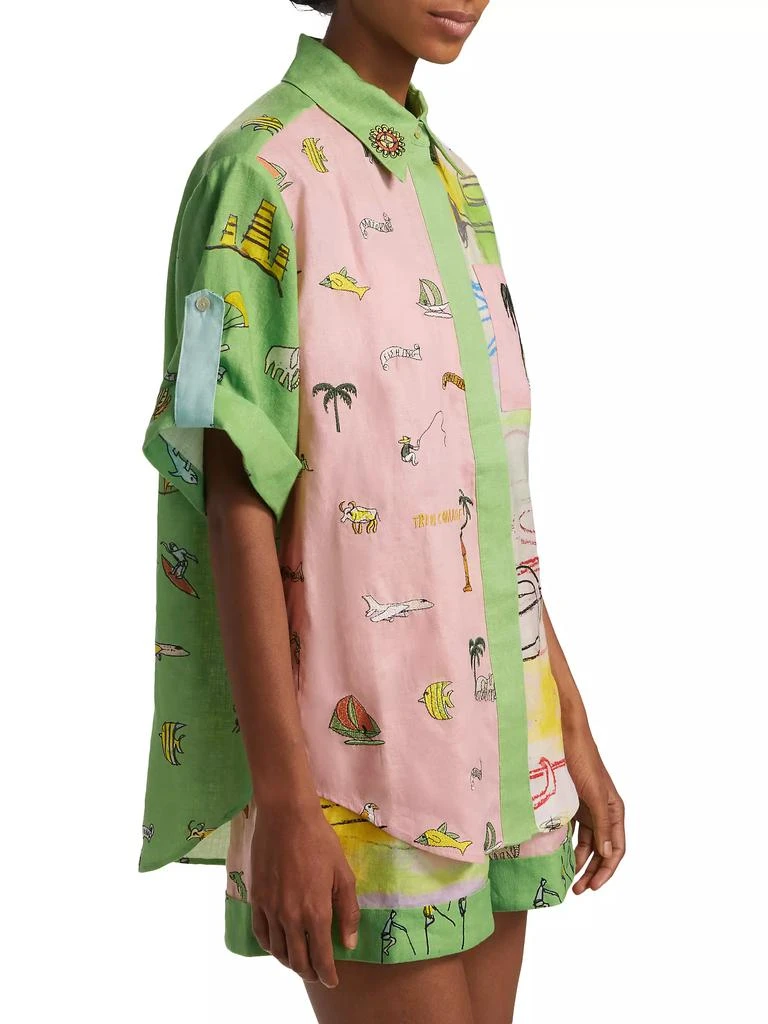 ALÉMAIS Jet Linen Short-Sleeve Shirt 4