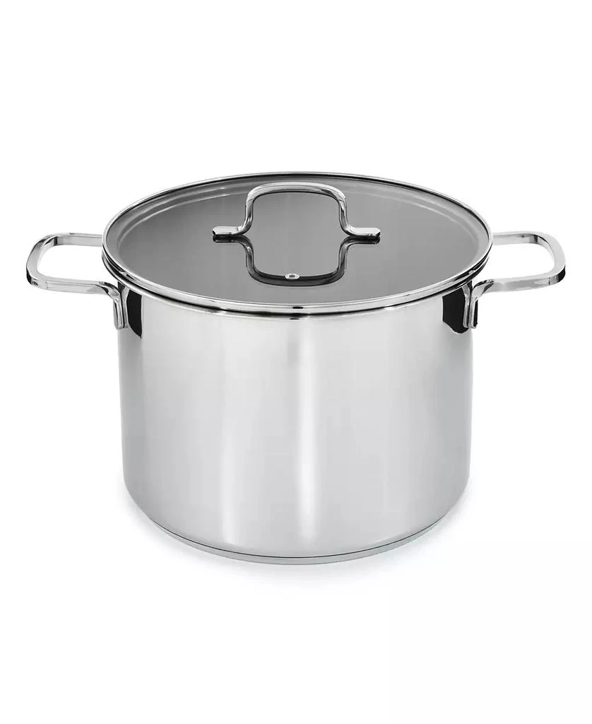 BergHOFF DiNA Helix Recycled 18/10 Stainless Steel 10.25" Stockpot 10.6qt., Glass Lid 7