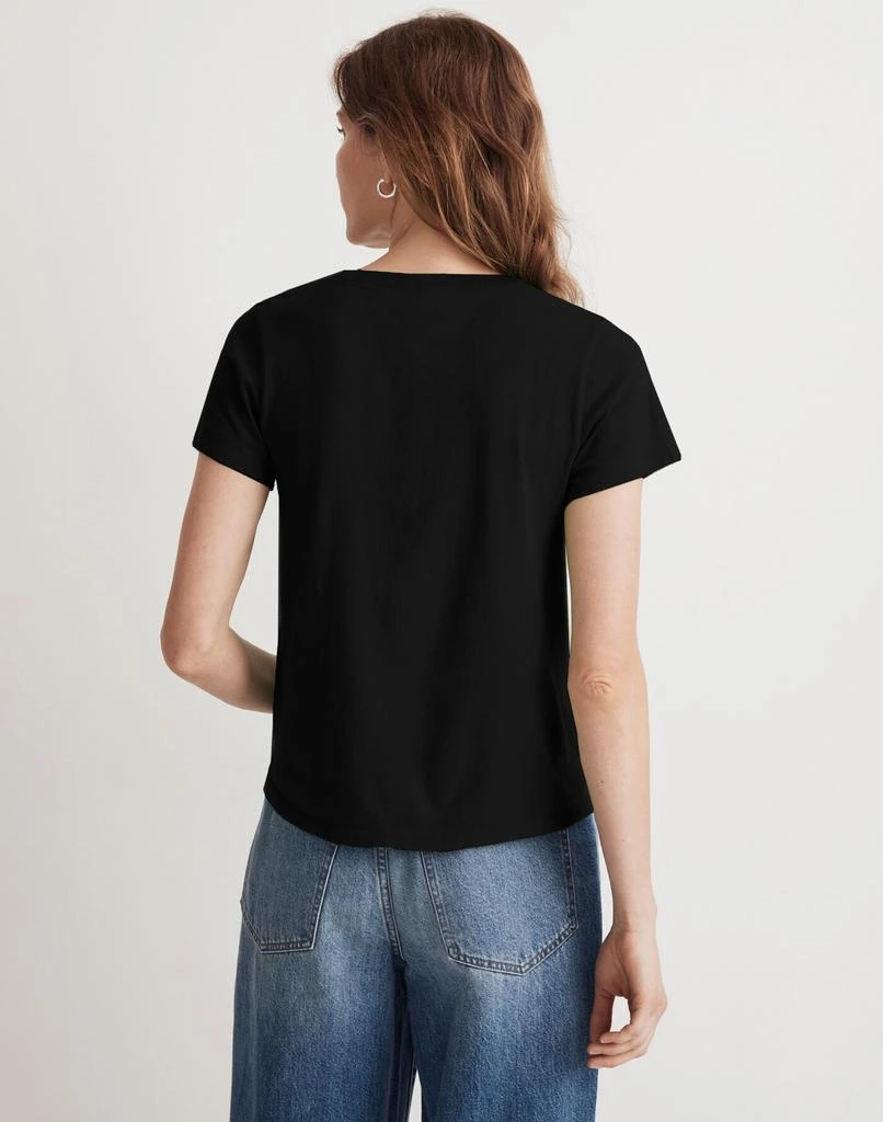 Madewell Softfade Cotton V-Neck Crop Tee 3
