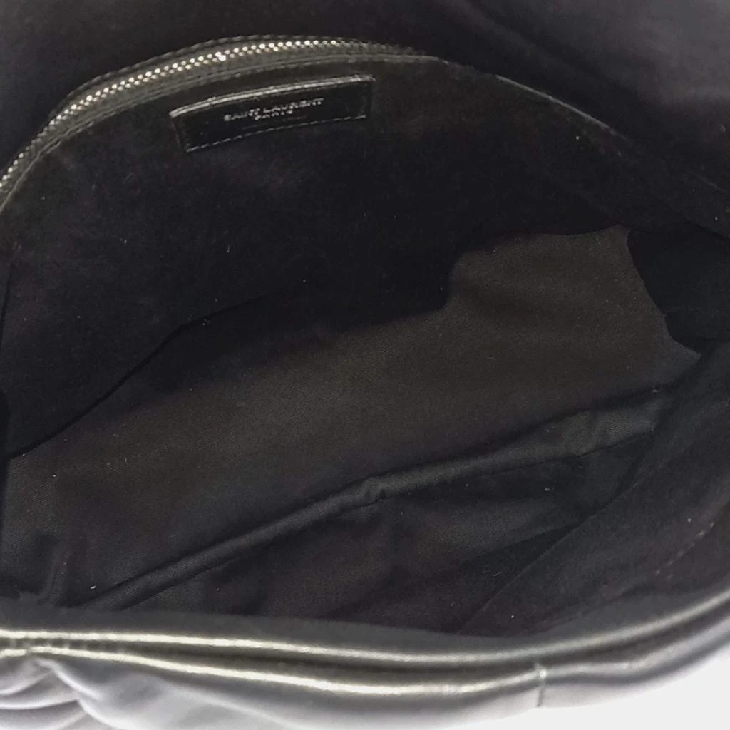 Yves Saint Laurent Saint Laurent Paris Black Leather Lulu Puffer Medium Shoulder Bag 6
