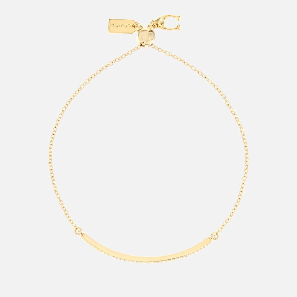 Coach Coach Gold-Plated Cubic Zirconia Slider Bracelet 1