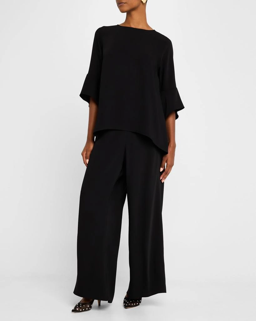 Caroline Rose Julia Bell-Sleeve Crepe Tunic 3