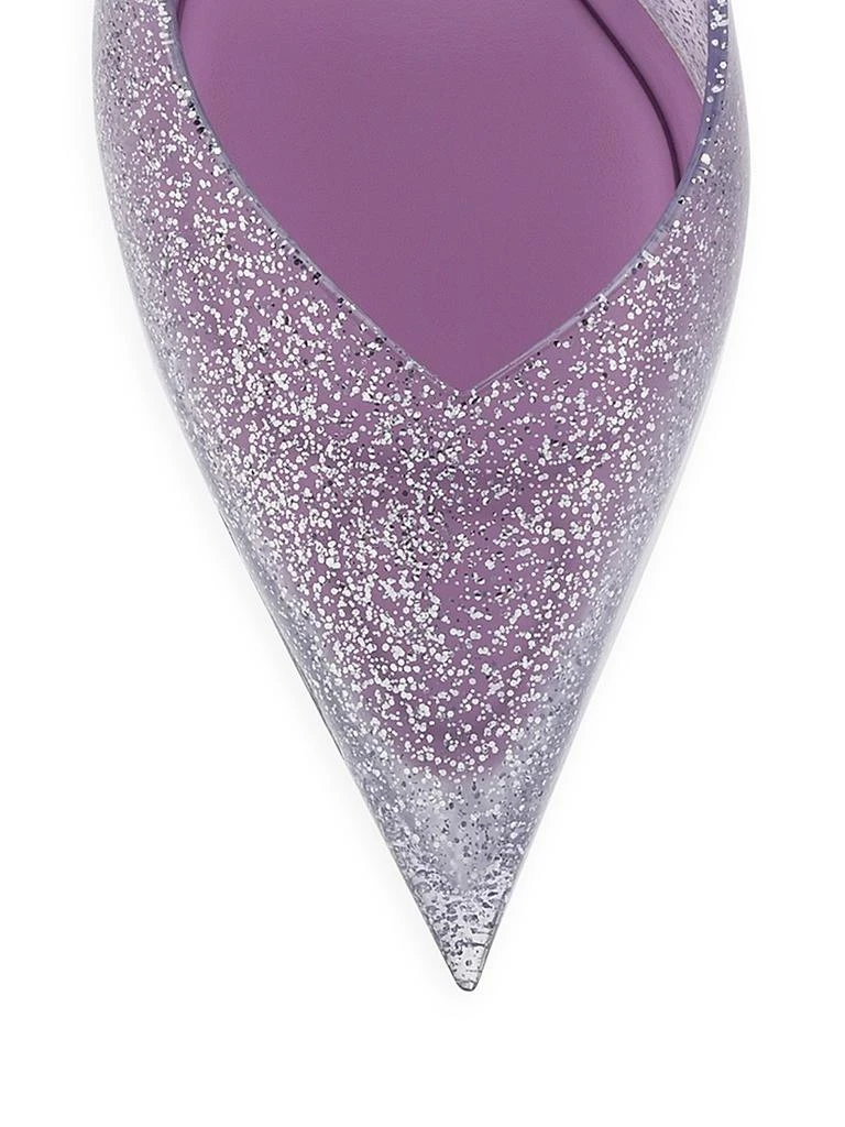 Larroudé Melissa Cinderella Glitter PVC Slingback Pumps 4