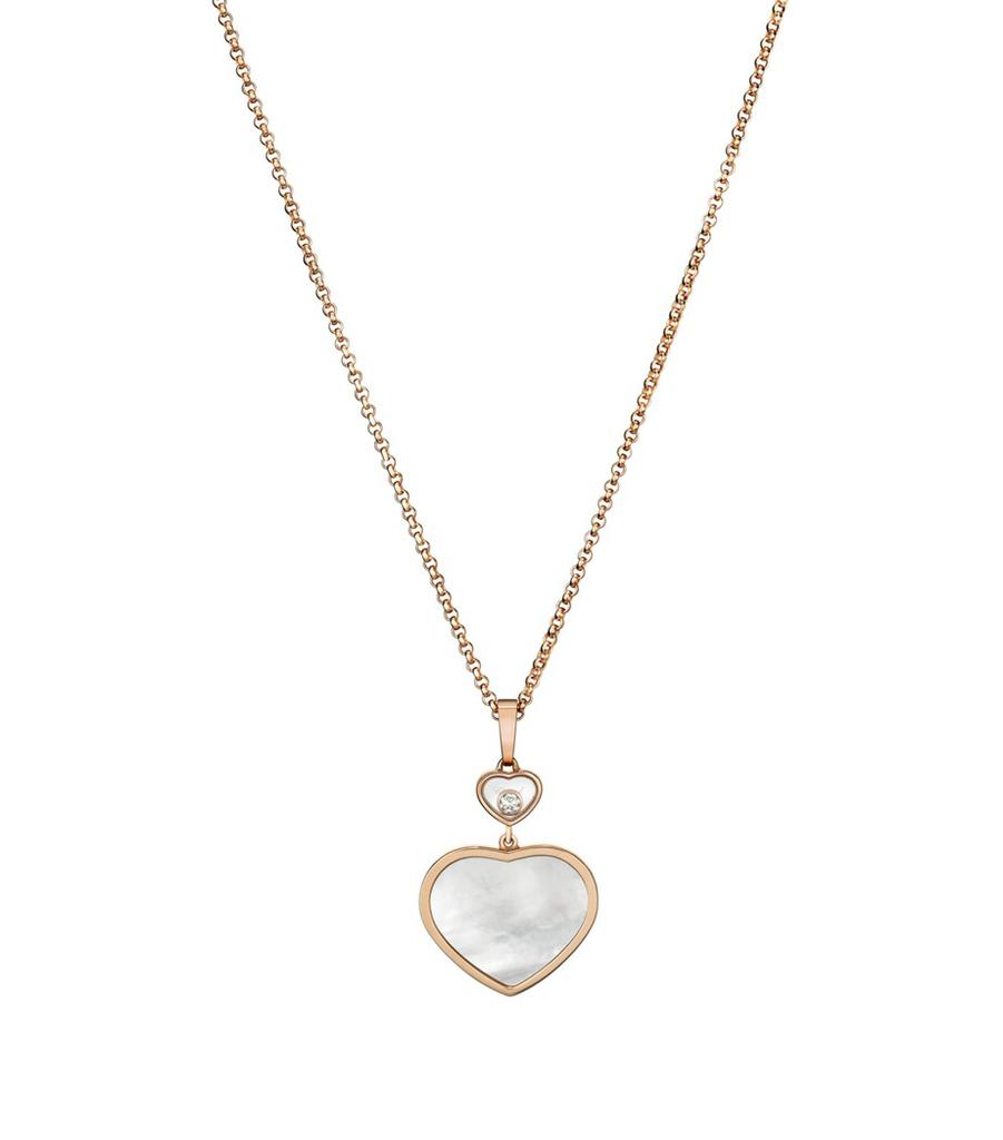 Chopard Rose Gold and Diamond Happy Hearts Pendant
