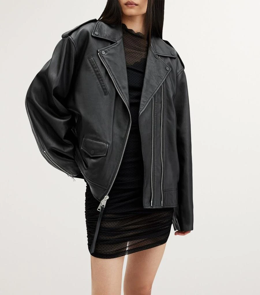 ALL SAINTS Leather Daylen Biker Jacket 4