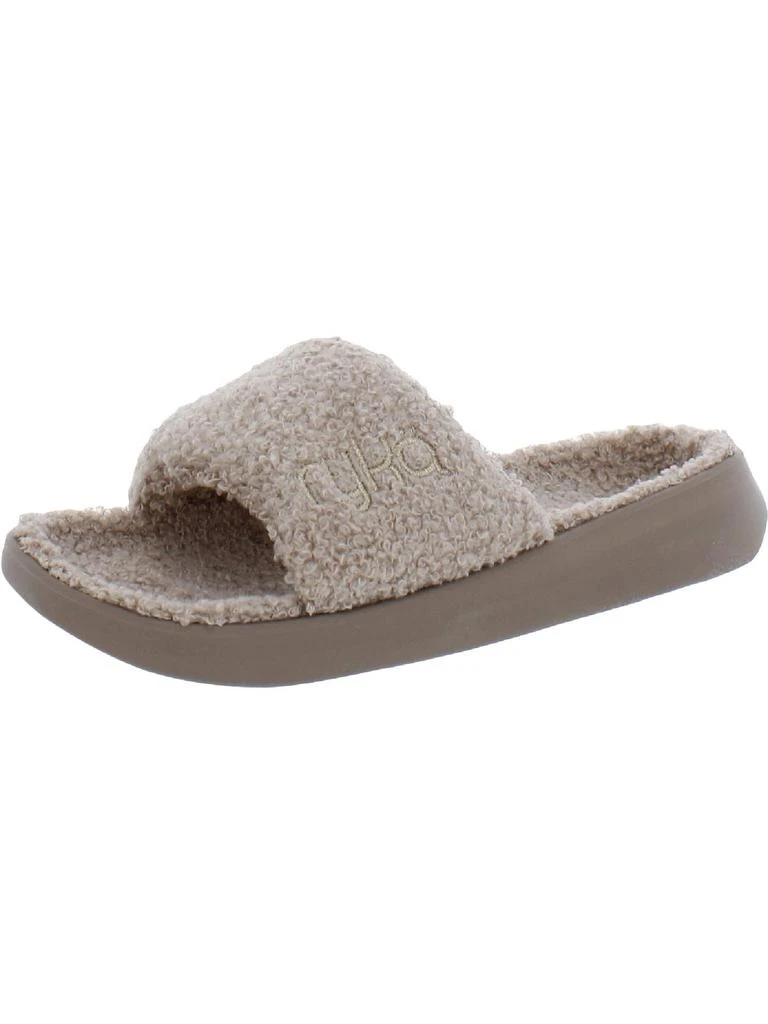 Ryka Aimi Cozy Womens Faux Fur Lined Slip on Slide Sandals 2
