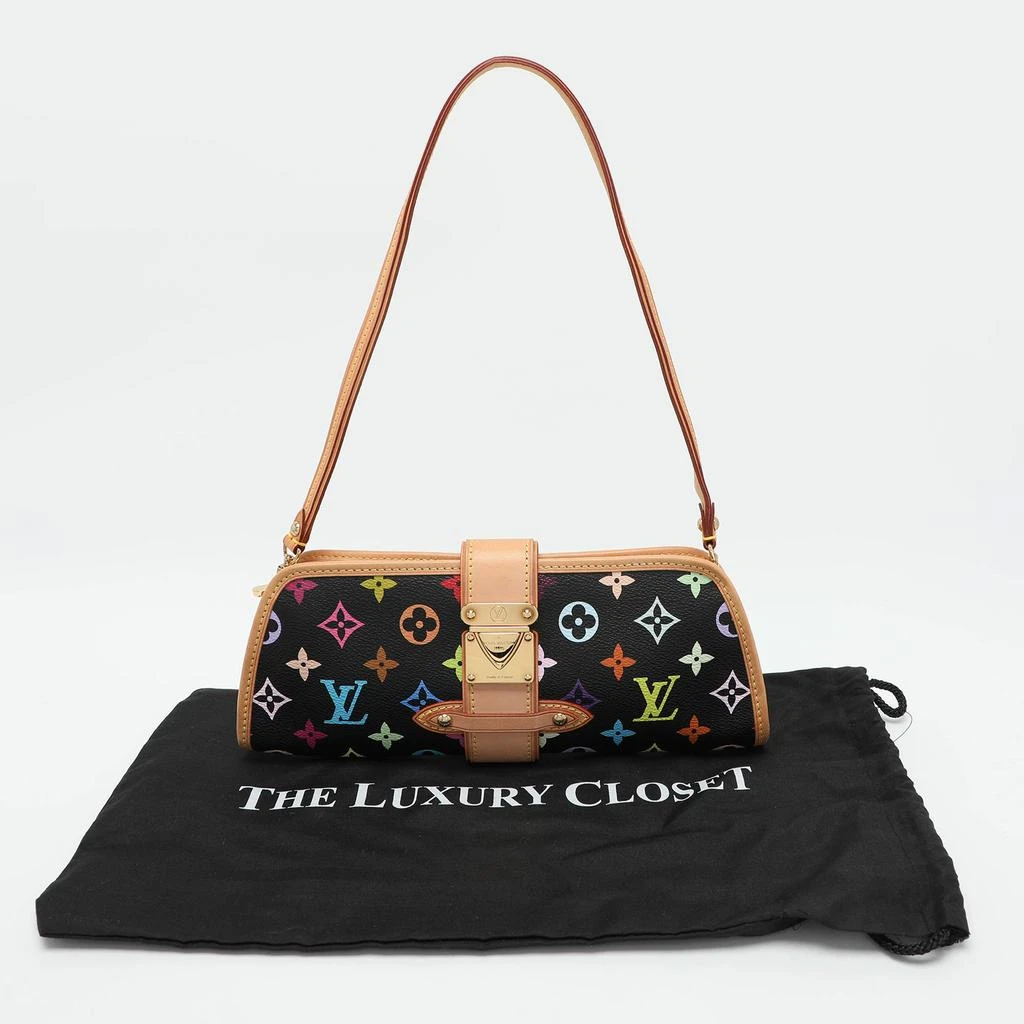 Louis Vuitton Louis Vuitton Black Monogram Multicolore Canvas and Leather Shirley Pochette Bag 9