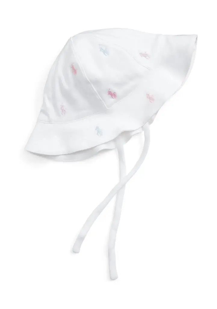 Ralph Lauren Baby Girls Polo Pony Cotton Interlock Hat