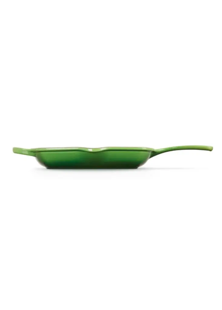 Le Creuset Signature cast iron square grillit 26cm bamboo green 2