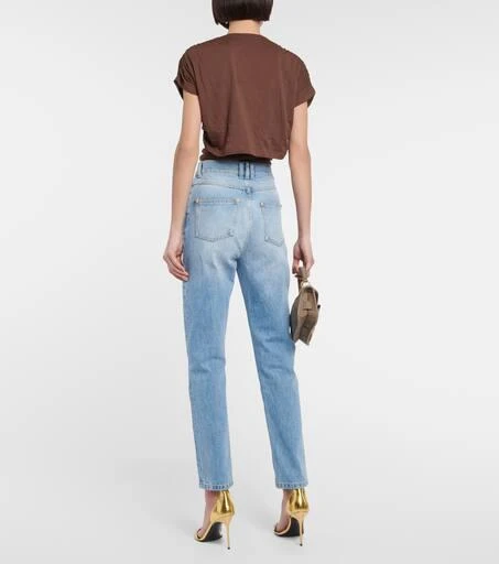 Balmain Draped cutout jersey tie top 3