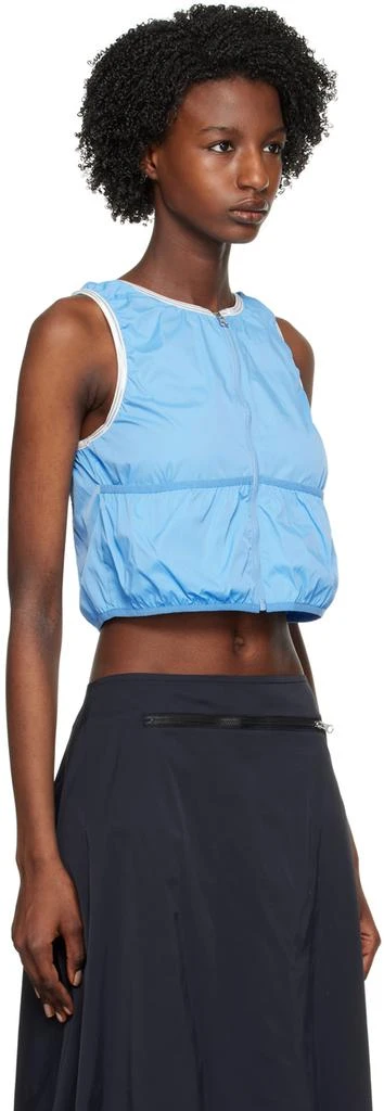 TheOpen Product Blue Shirring Vest 2