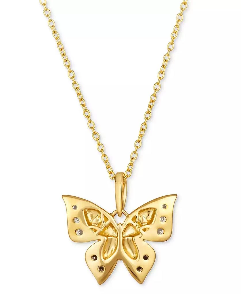 Le Vian Chocolate Diamond & Nude Diamond Butterfly 18" Pendant Necklace (1/6 ct. t.w.) in 14k Gold 3