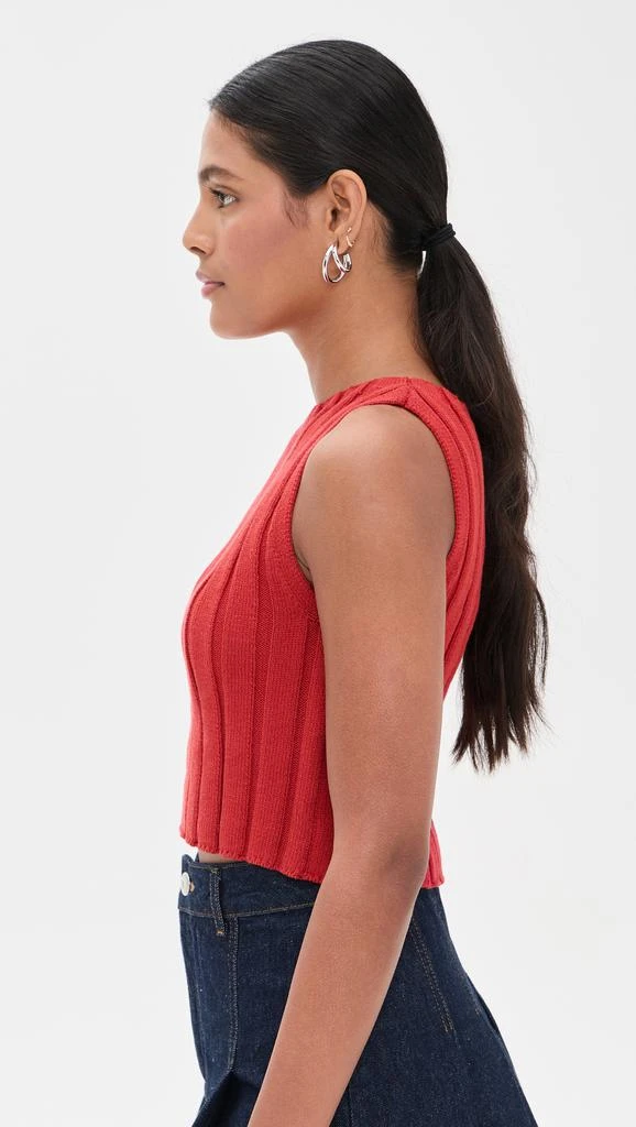 Reformation Callie Cotton Ribbed Sweater Tank 3