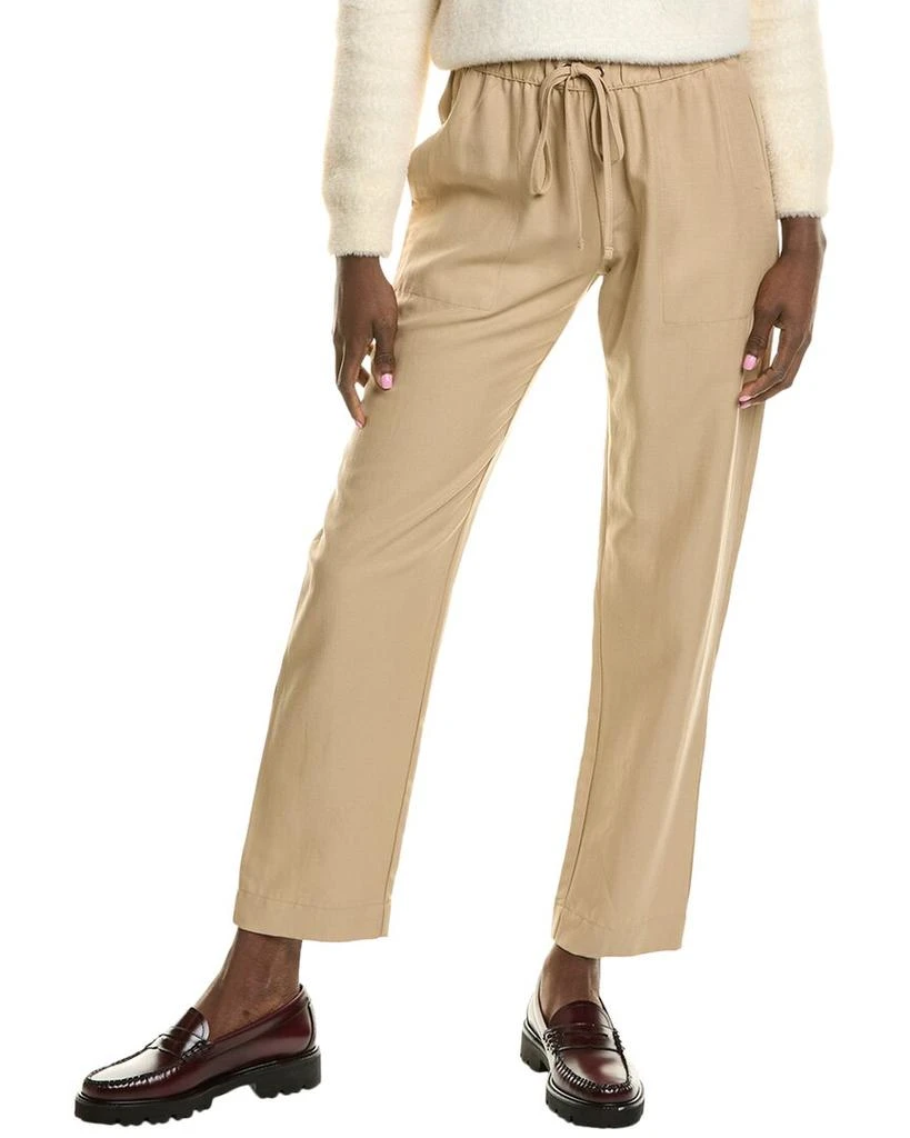 Enza Costa Twill Linen-Blend Easy Pant 1