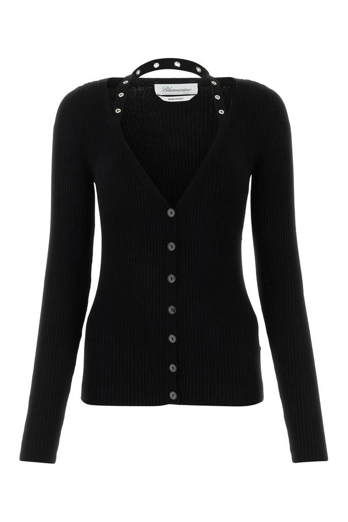 BLUMARINE Blumarine Stud Detailed Halter-Neck Knit Top 1