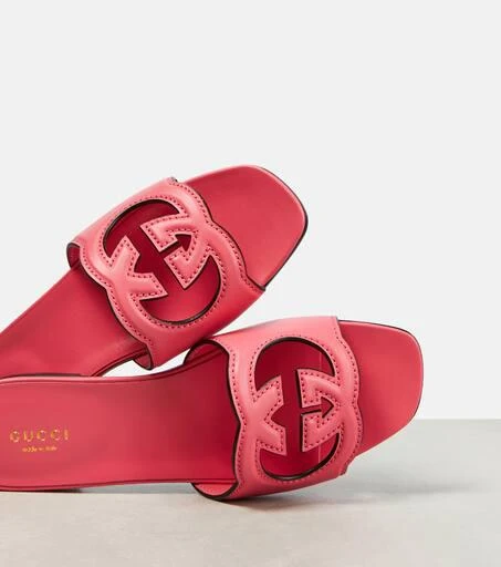 Gucci GG leather slides 6