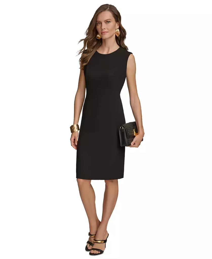 【Donna Karan New York】Missy Cowl Neck Belted Sheath Dress Donna Karan Women's Missy Cowl Neck Belted Sheath Dress