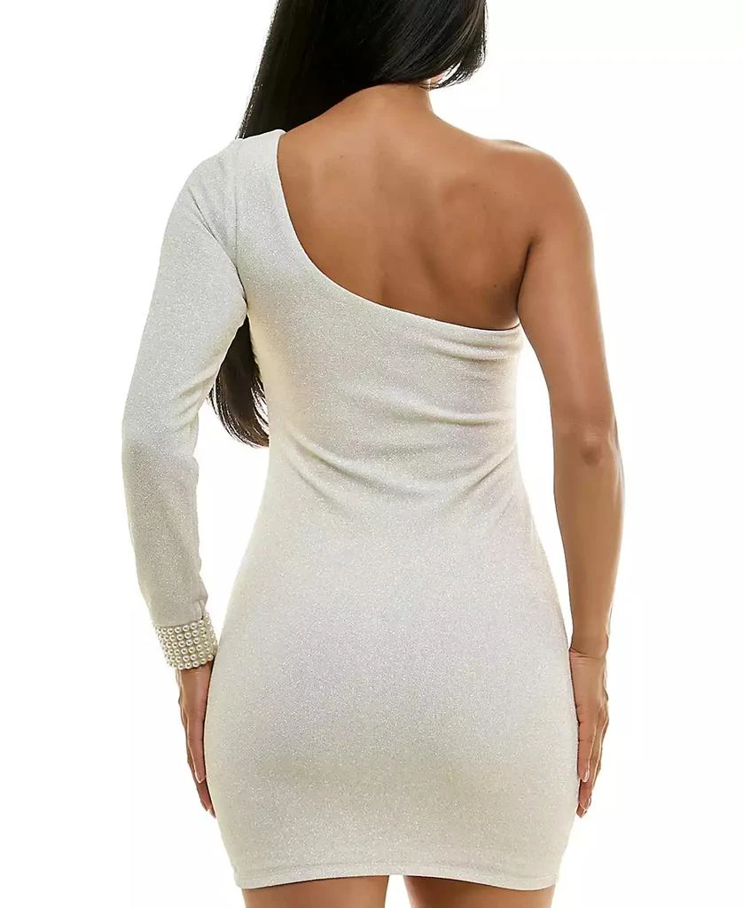 City Studios Juniors' One-Shoulder Jewel-Cuff Dress 2