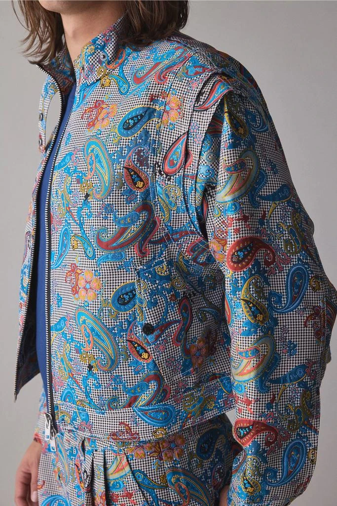 FRIED RICE FRIED RICE Paisley Jacquard Zip-Off Sleeve Jacket 5