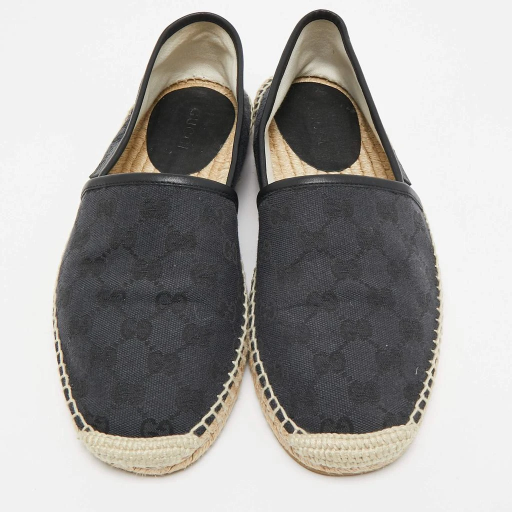 Gucci Gucci Black GG Canvas and Leather Espadrilles Flats Size 40.5 3