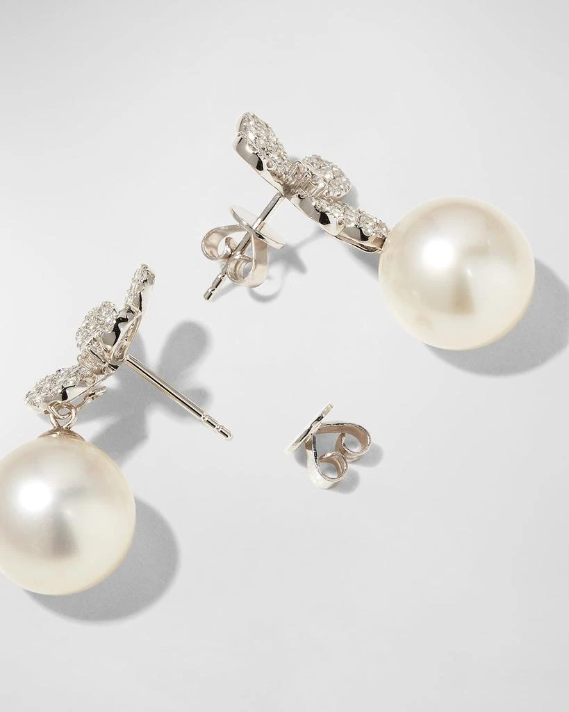 BELPEARL Fleur White Diamond & Pearl Earrings 4