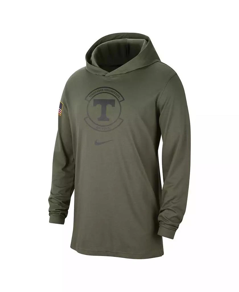 NIKE Men's Olive Tennessee Volunteers Military-Inspired Pack Long Sleeve Hoodie T-shirt 2