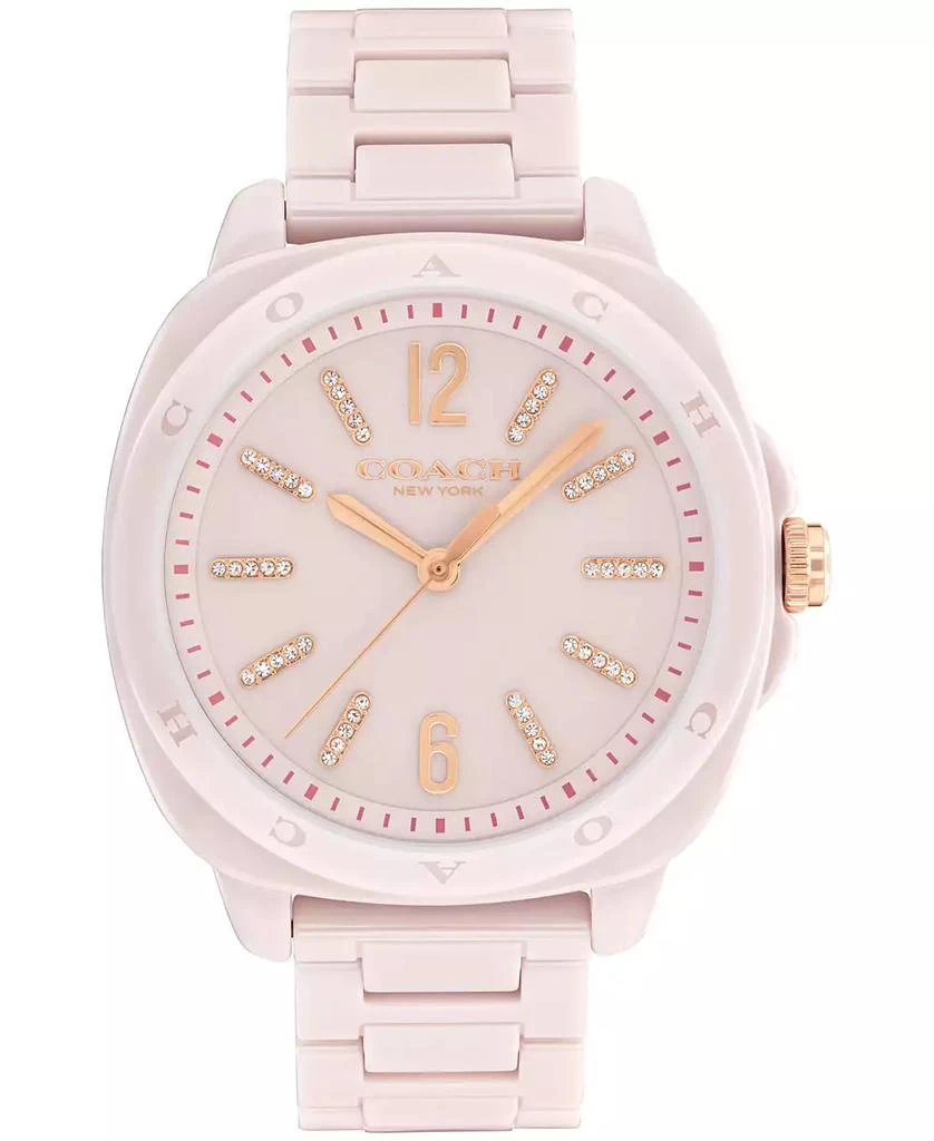 Coach Women's Kitt Blush Ceramic Bracelet Watch 1