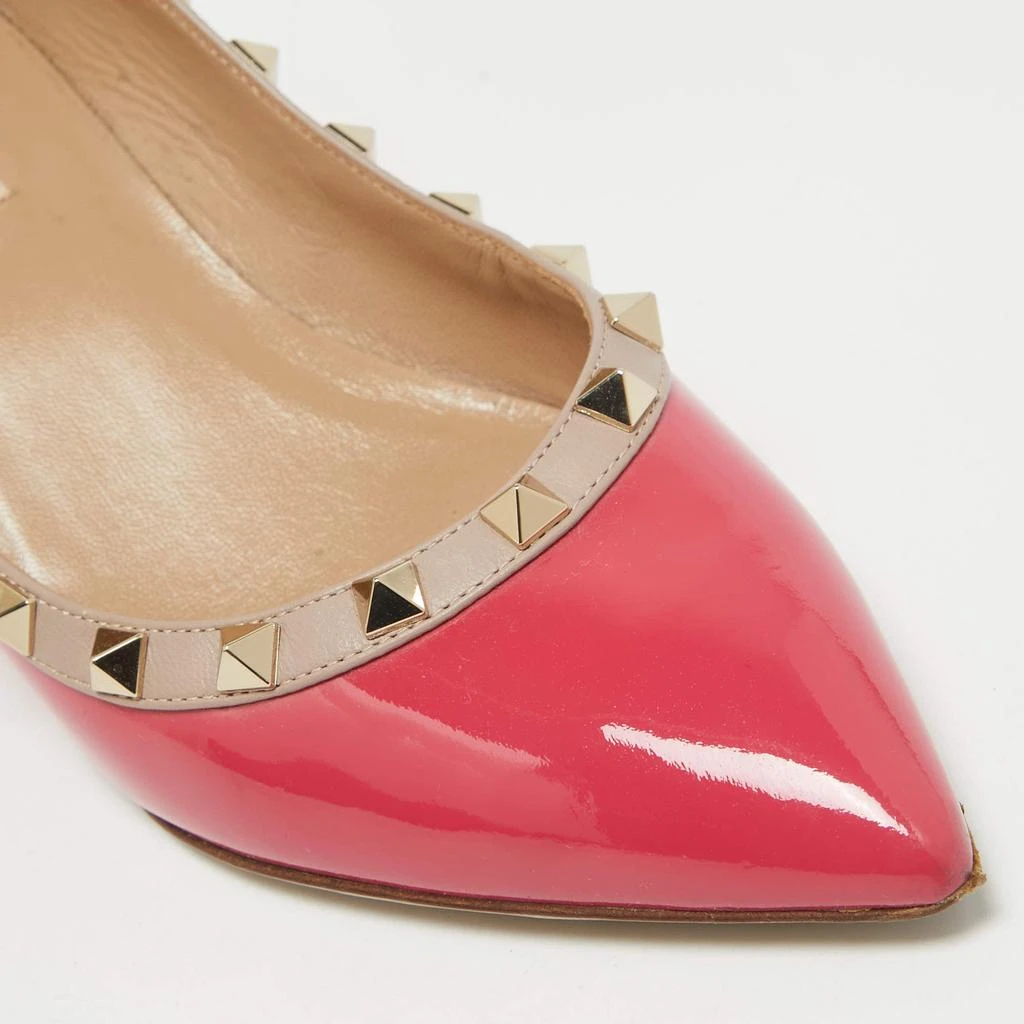 Valentino Valentino Red/Beige Patent and Leather Wedge Rockstud Pumps Size 38 7