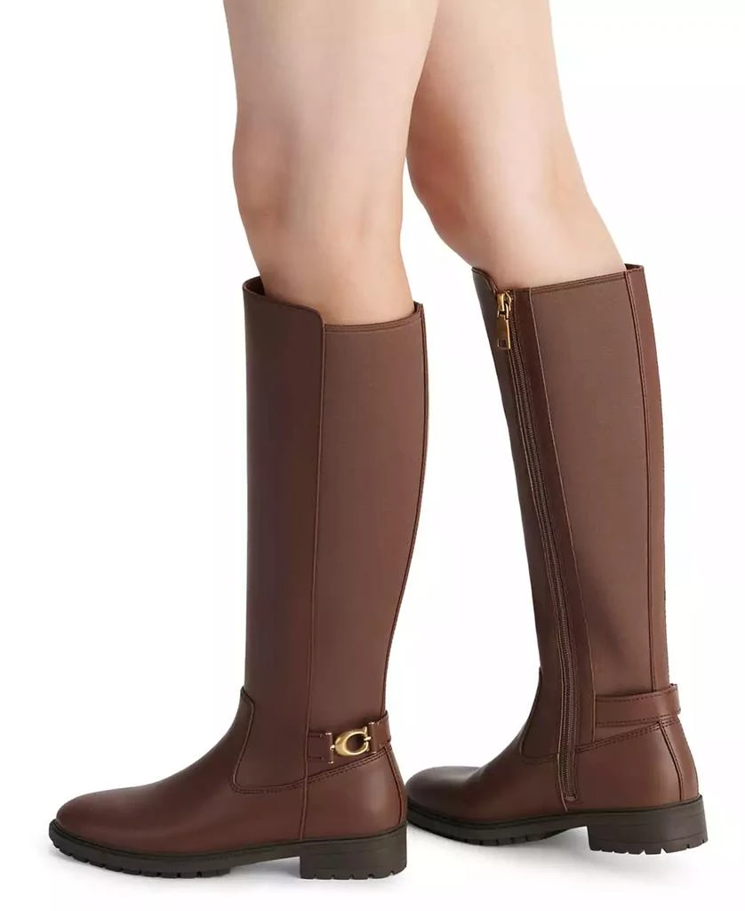 Coach Women's Faith Knee High Lug Sole Riding Boots 6