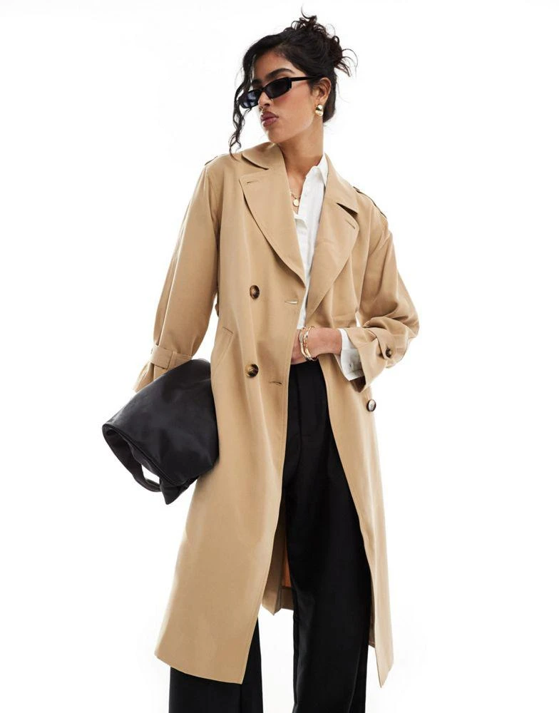 Whistles Whistles Riley trench coat in tan 2
