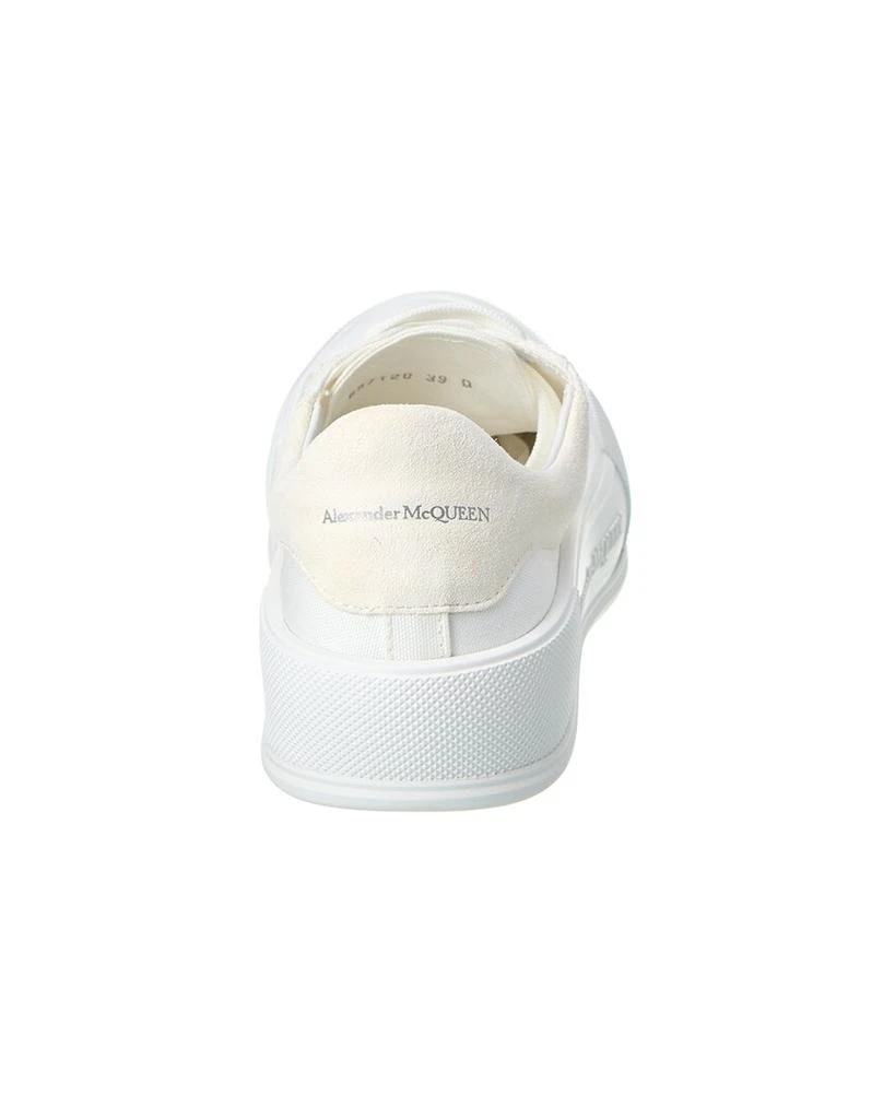 Alexander McQueen Deck Plimsoll Canvas & Suede Sneaker 3