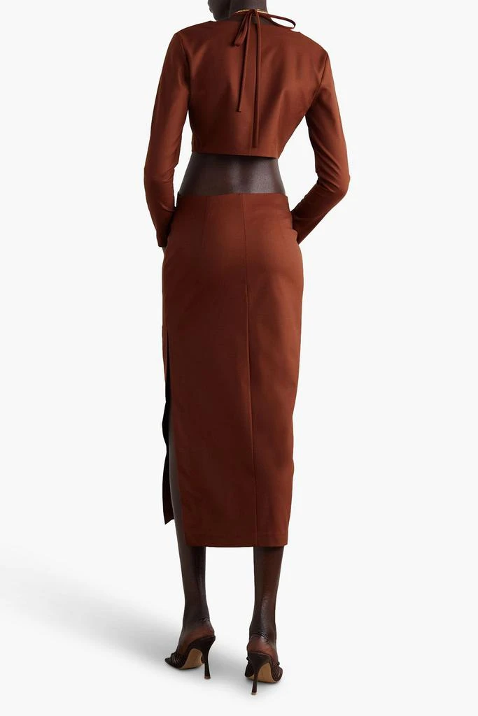 ZEYNEP ARCAY Cutout stretch-wool midi dress 3