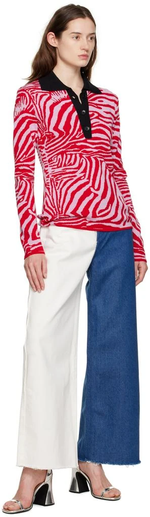 Marques Almeida Blue & White Boyfriend Jeans 4