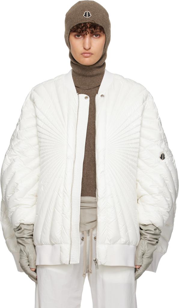 Rick Owens Moncler + Rick Owens Off-White Radiance Peter Bomber Jacket