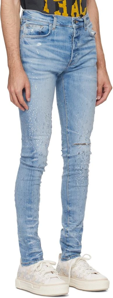AMIRI Blue Crystal Shotgun Jeans 2