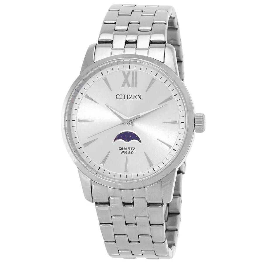 Citizen Quartz Silver Dial Men's Moonphase Watch AK5000-54A 1