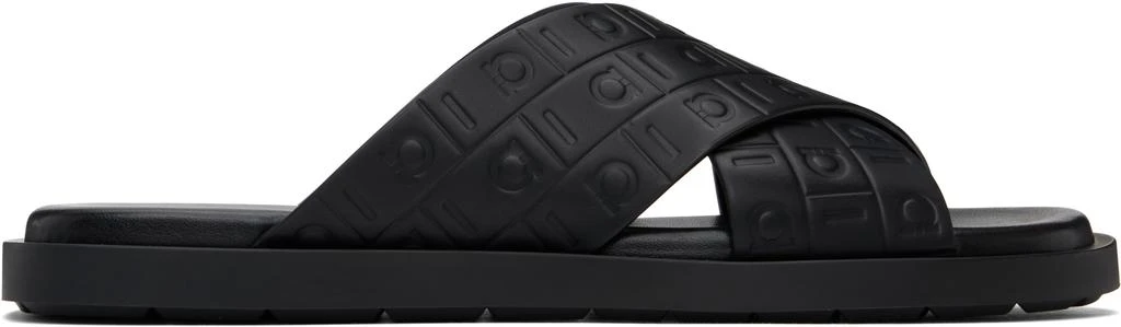 Salvatore Ferragamo Black Monogram Sandals