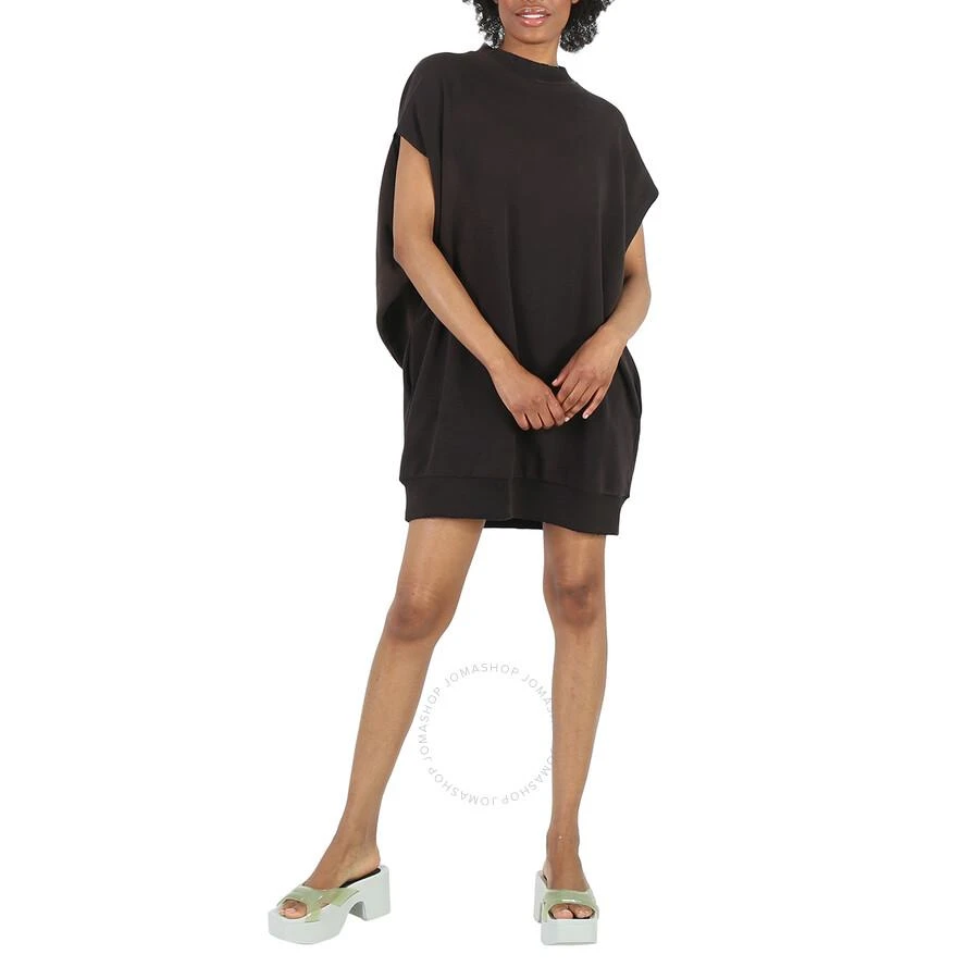 MM6 Ladies Black Cut-Out Sleeve Sweatshirt Dress 1