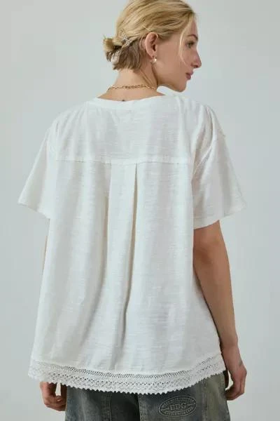 Kimchi Blue Kimchi Blue Stormi Lace-Trim Prairie Tee 4