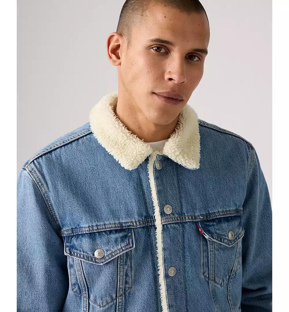 Levi's Men's Regular Fit Sherpa Denim Trucker Jacket