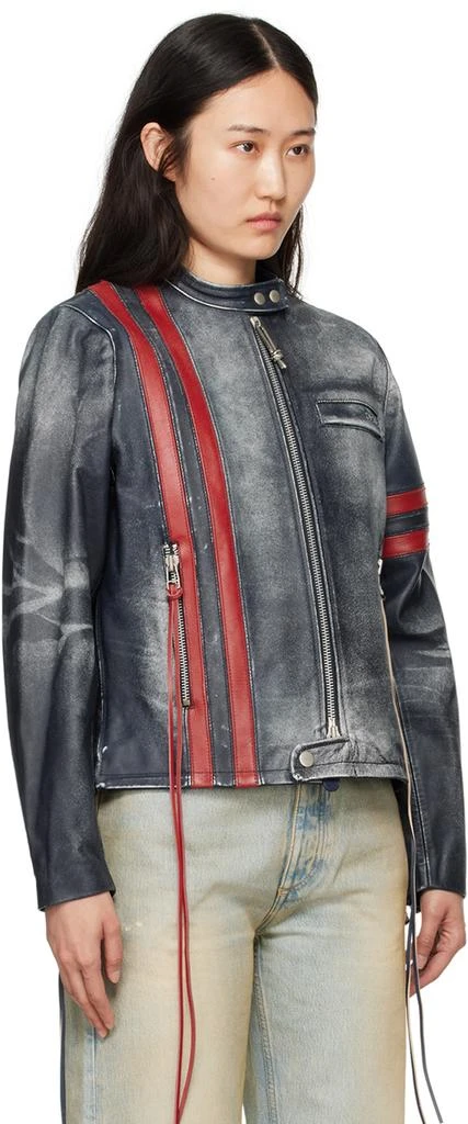 EYTYS Navy Damon Leather Jacket 2