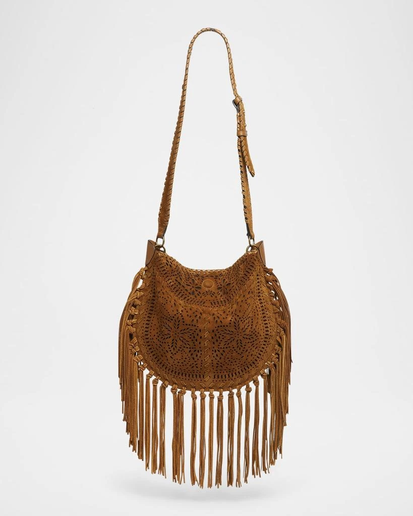 Isabel Marant Oskan Cutout Fringe Suede Crossbody Bag 1
