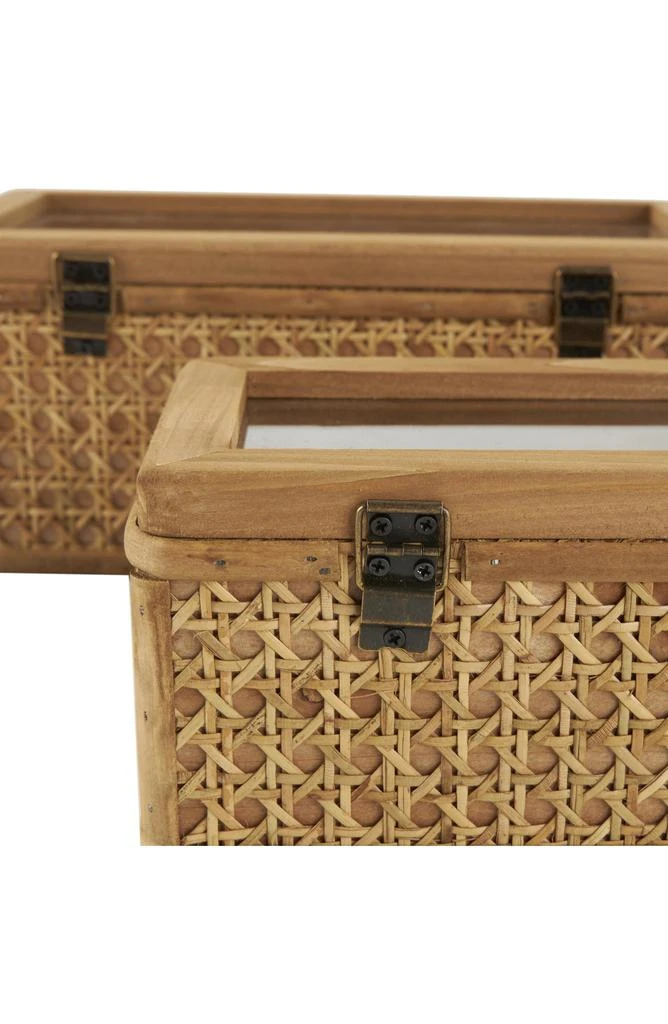 UMA Set of 2 Natural Rattan Boxes 3