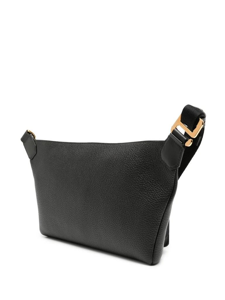 Tom Ford Mens Logo-Appliqué Leather Belt Bag in Black 3