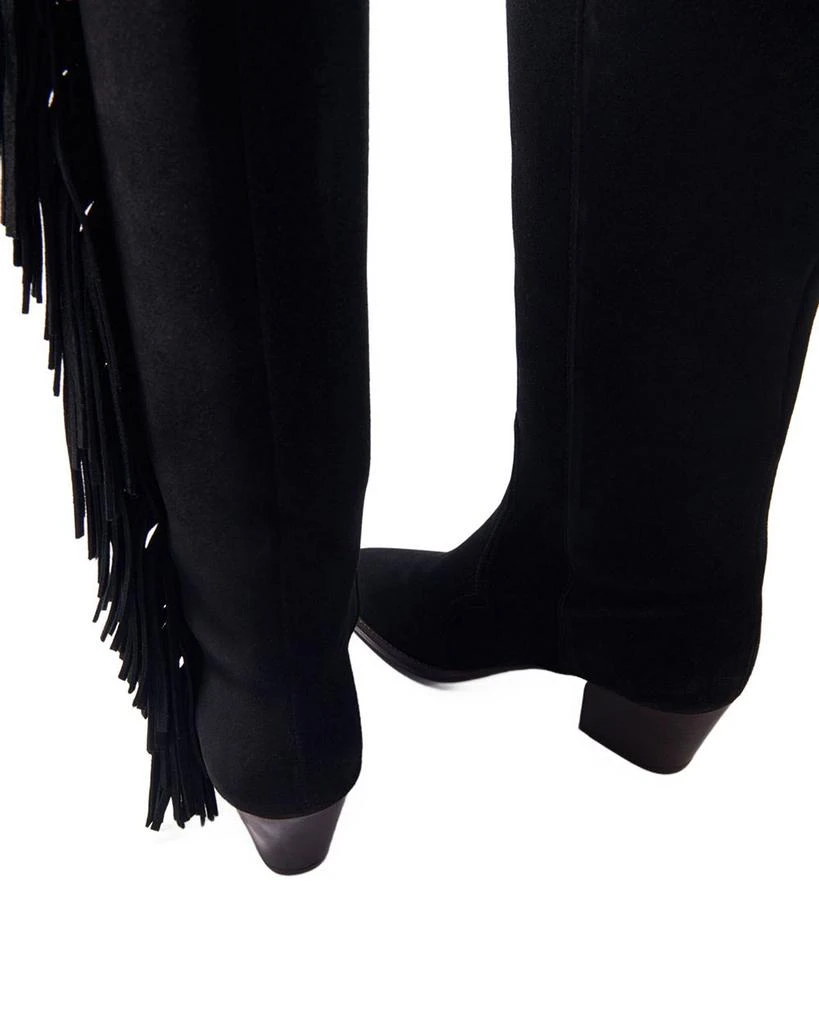 Maje Women's Fringed Suede Cowboy Boots 9