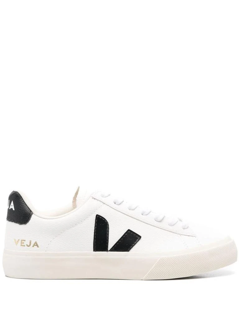 Veja Veja Leather Unisex Sneakers In White And Black 1