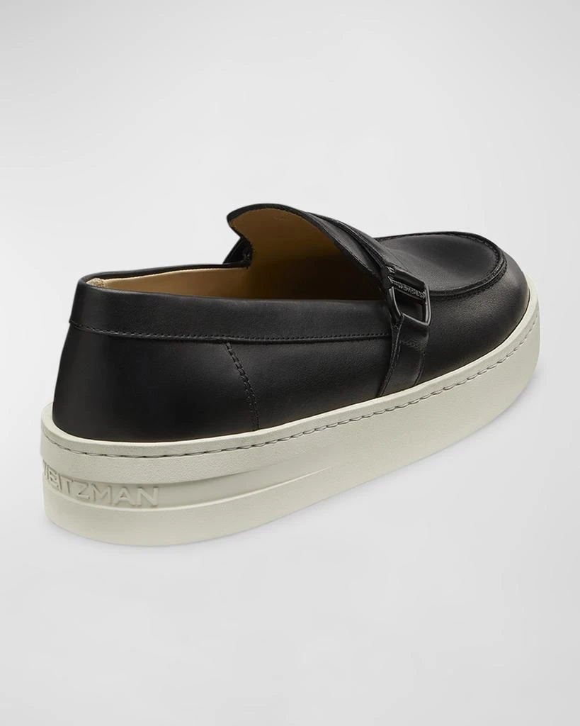 Stuart Weitzman Men's Hamptons Leather Buckle Loafers 3