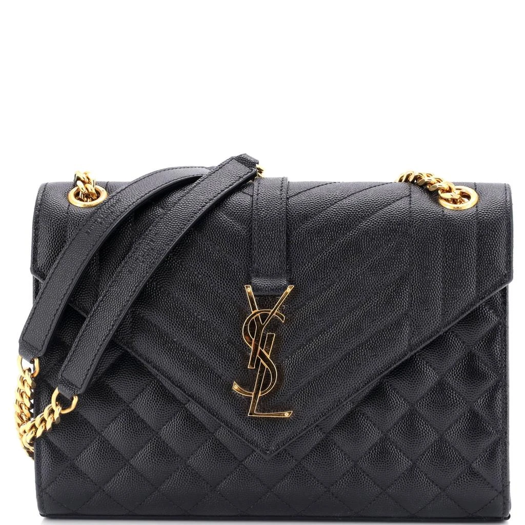 Yves Saint Laurent Classic Monogram Envelope Satchel Mixed Matelasse Leather Medium 1