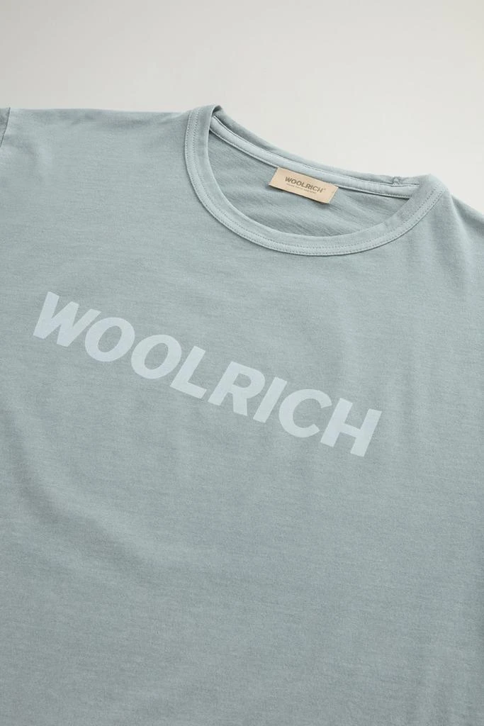 Woolrich Garment-Dyed T-shirt in Light Pure Cotton - Men - Green 6